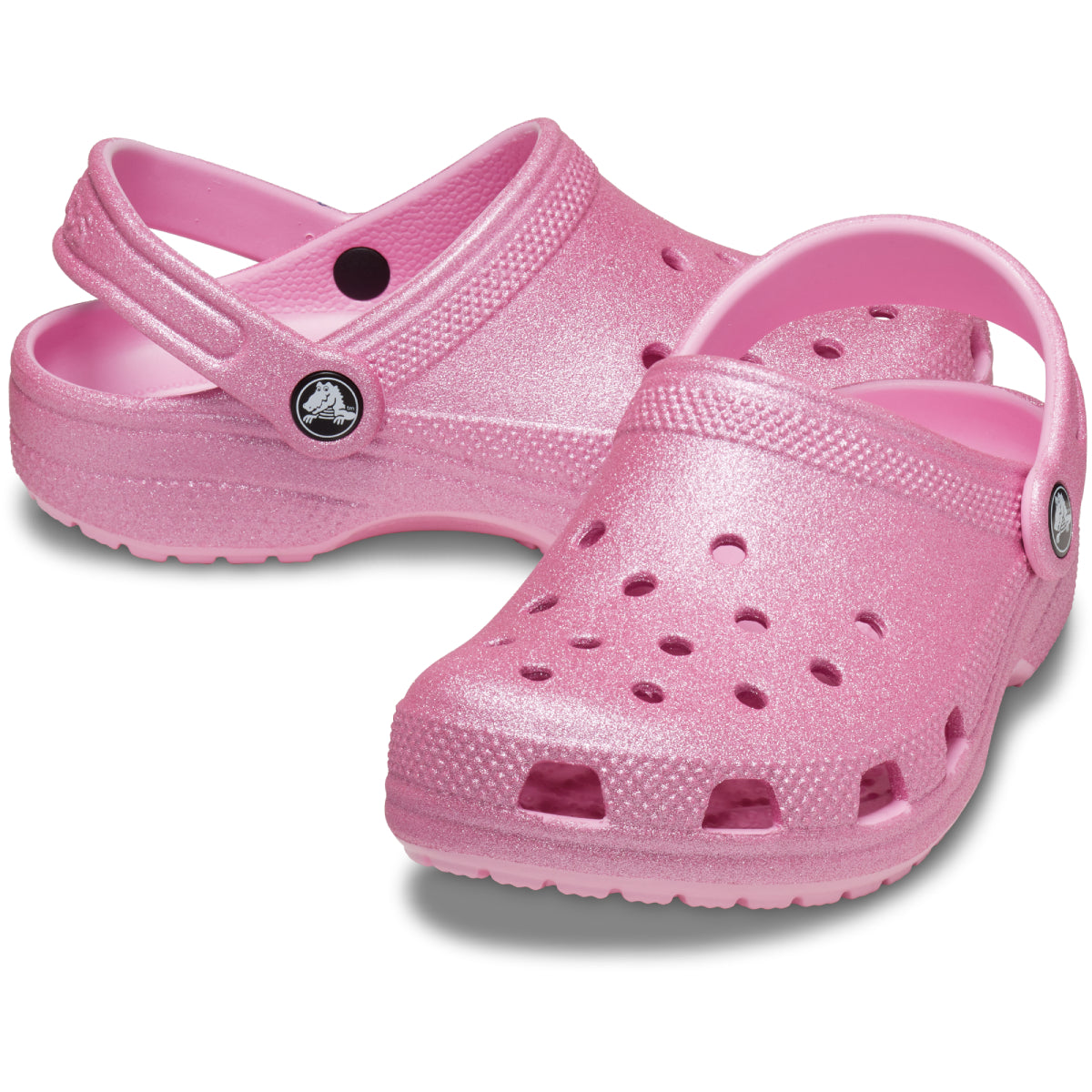 Classic Glitter Clog K - Pembe Tüvit Simli