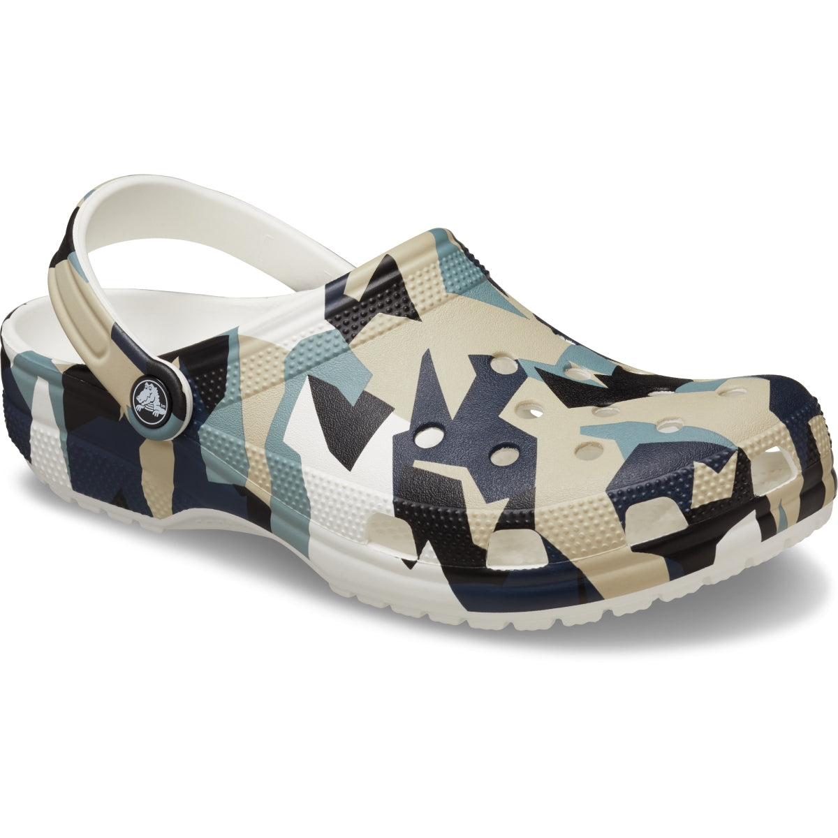 Geo Camo Clog - Beyaz/Çok Renkli
