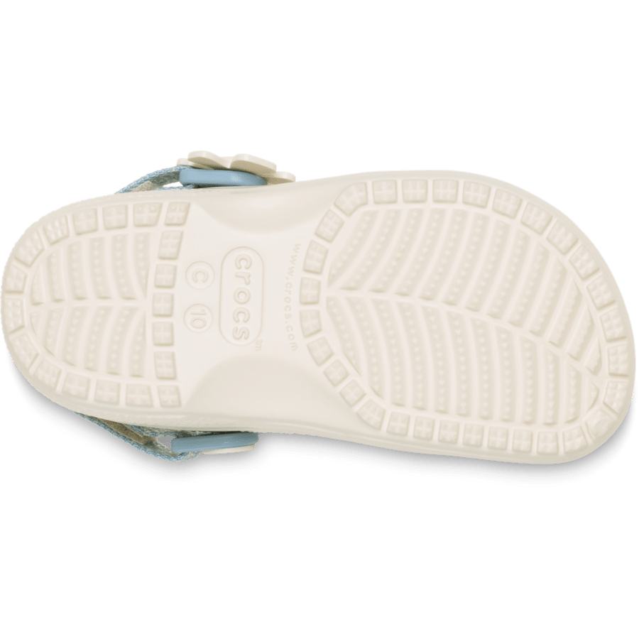 Toddler Classic Denim Flower Adjustable Backstrap Clog